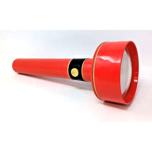 Vintage EverReady Union Flashlight Industrial 60s Retro Orange Red Large Outdoor